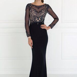 Illusion Neck Sheath Shape Prom Dress GSGL1506